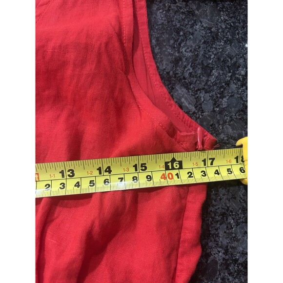 Women's Cynthia Rowley Red Linen Sleeveless dress size 8 Tomato Girl Patriotic - Picture 8 of 8